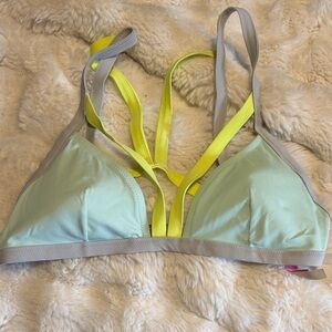 Women's Strappy Mint and Yellow Bralette VS